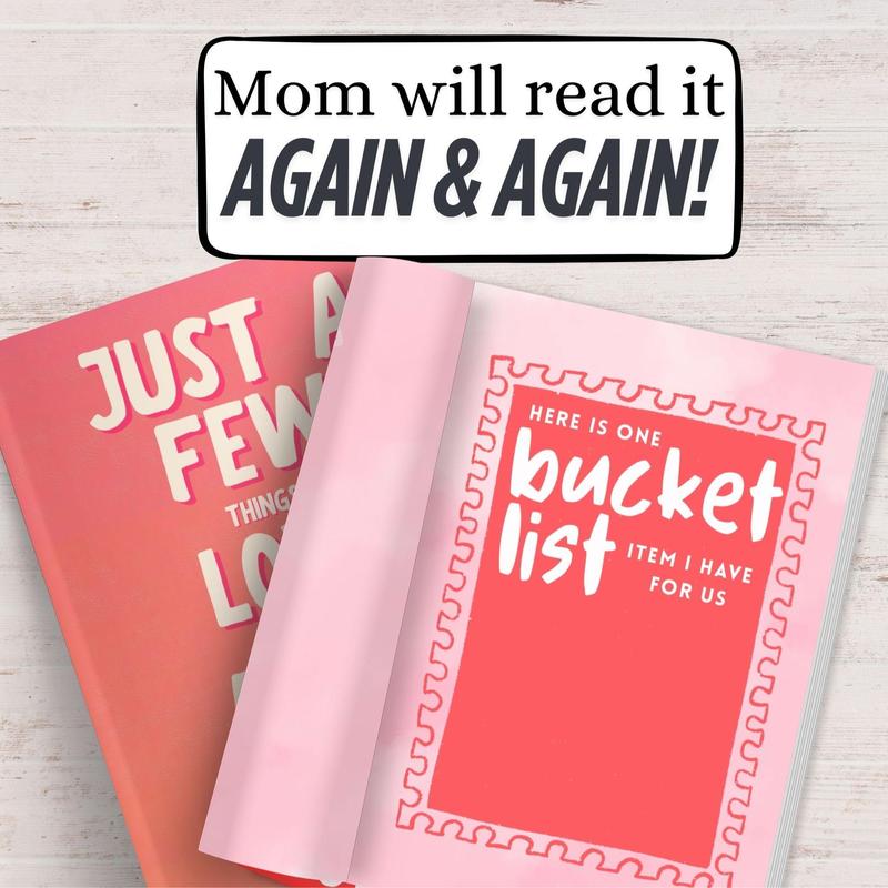 💕Just a Few Things I Love About You Mom Fill-In The Blank Book Gift for Mom Journa-8AOE1