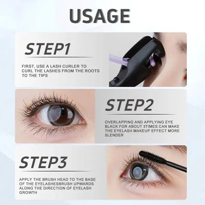 24H Waterproof Volumizing Mascara – Long-Lasting Thick & Defined Lashes, Smudge-Proof & Sweat-Proof Lash Lift Effect-8POP