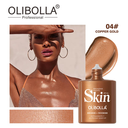 🔆✨Bronzing Drops Tinted Serum 🌿 No Heavy Makeup Needed-8POP