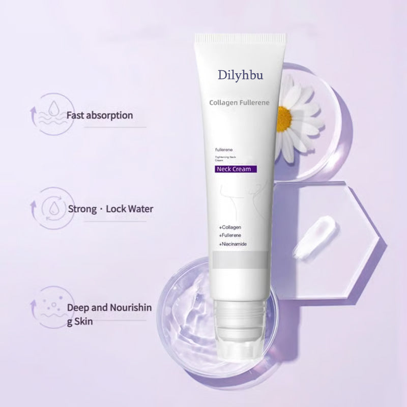 Roller Massage Neck Cream 🧴 Collagen & Hyaluronic Acid | Firms Neck, Reduces Wrinkles & Double Chin-8POP