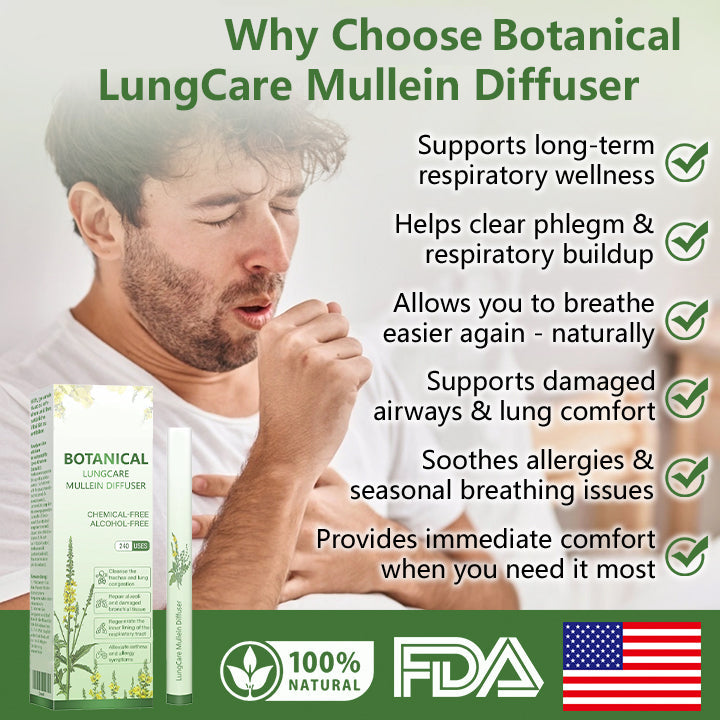 💥2026 New Upgrade | Cleanse Your Airways by 98% in Just 7 Days!🌿Botanical LungCare Mullein Diffuser✨-8HJ9