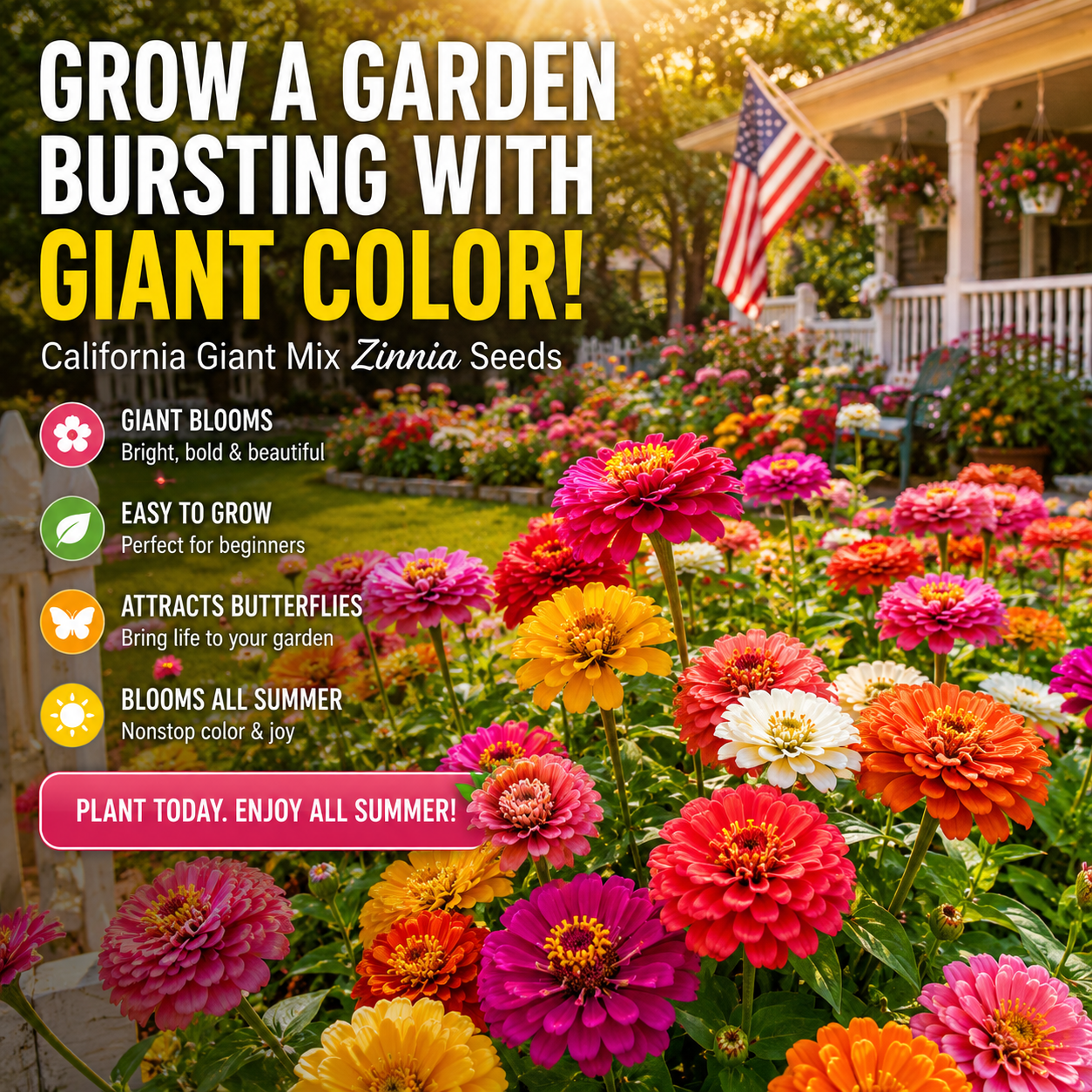 🌺 Grow a Garden Full of Giant Colorful Blooms -8POP