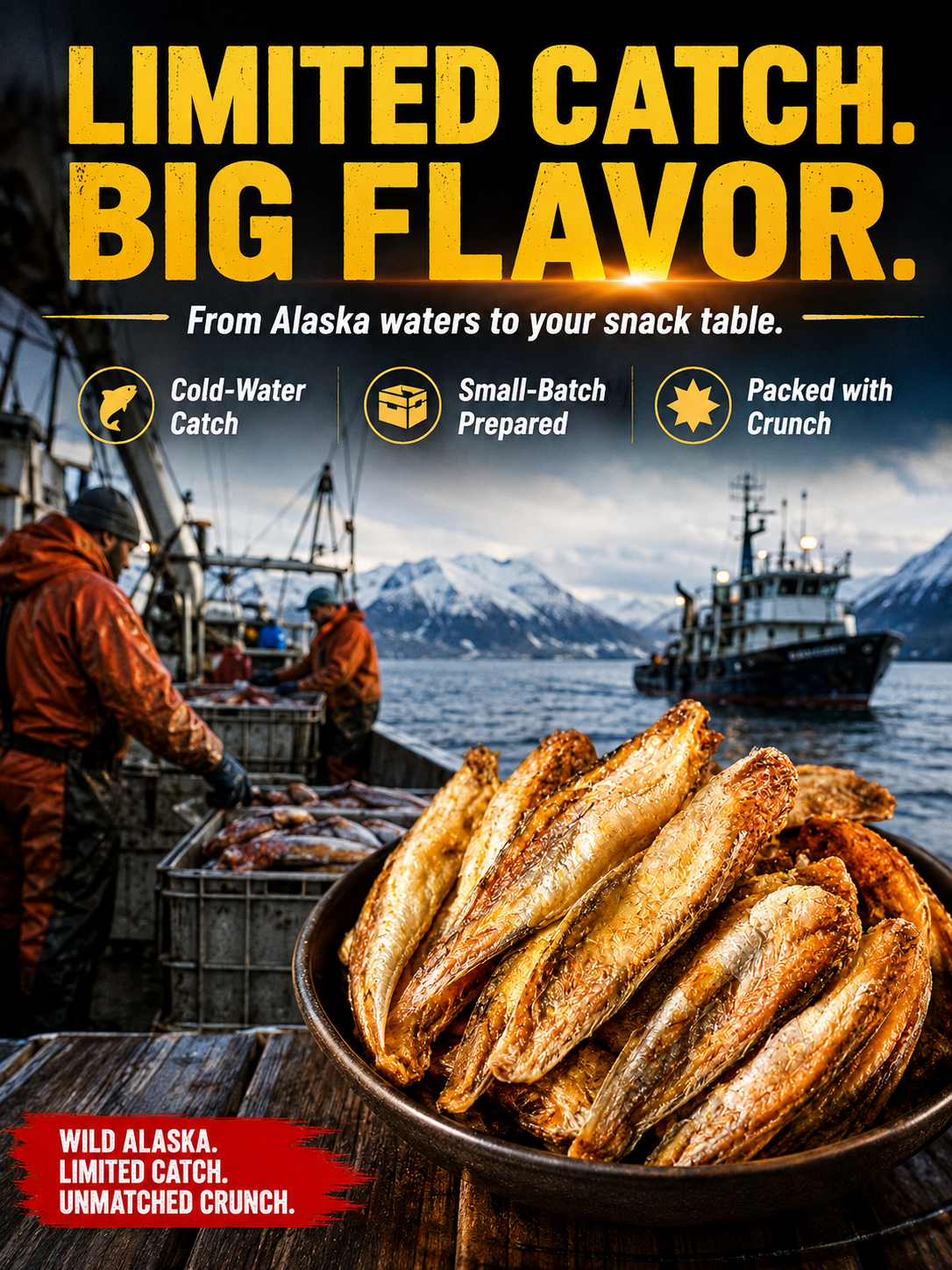 🐡 Premium Fish Crisps –🚢 Bold Seafood Flavor & an Irresistible Crunch-Sam