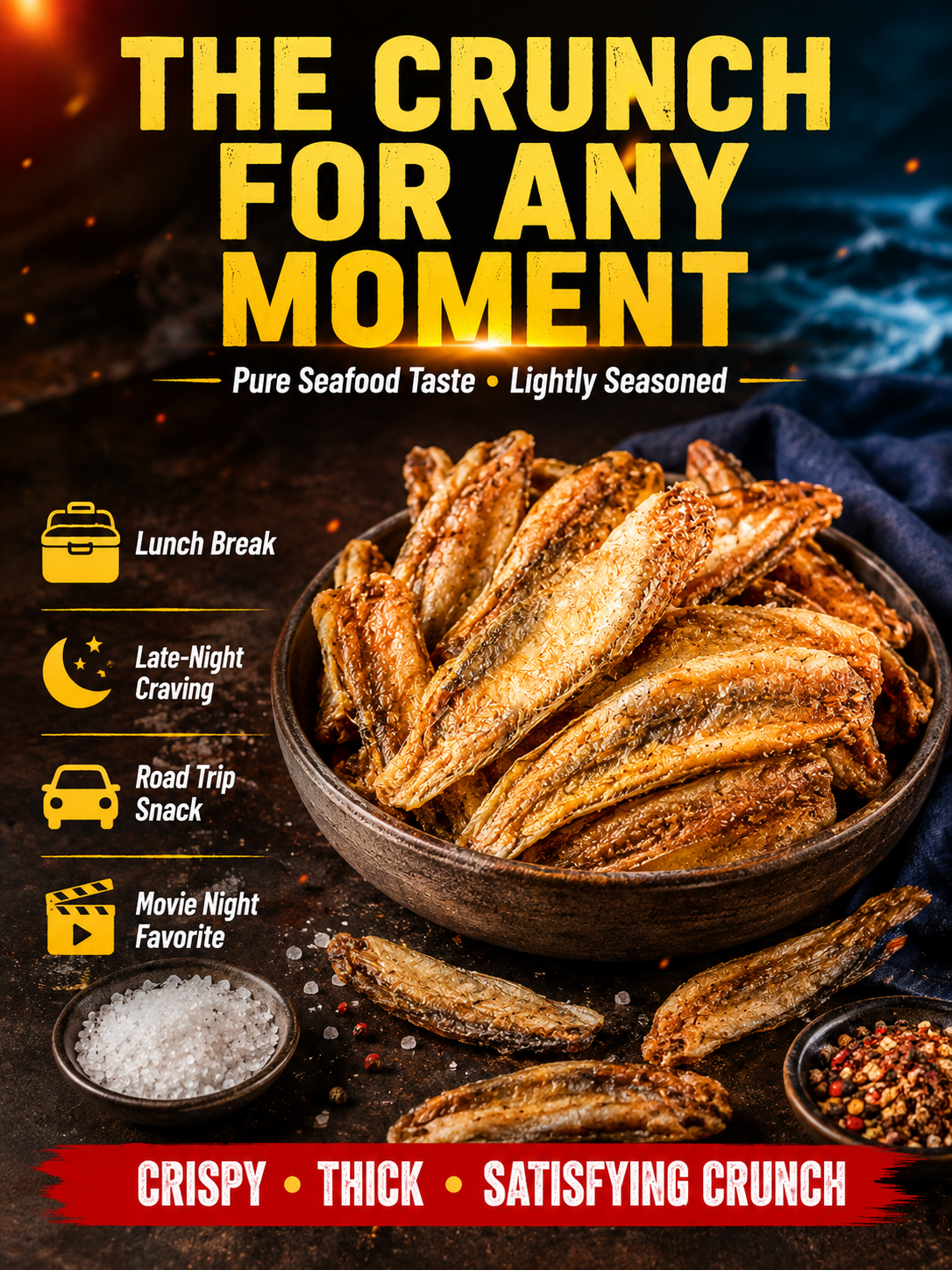 🐡 Premium Fish Crisps –🚢 Bold Seafood Flavor & an Irresistible Crunch-Sam