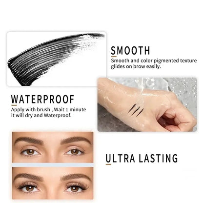 24H Waterproof Volumizing Mascara – Long-Lasting Thick & Defined Lashes, Smudge-Proof & Sweat-Proof Lash Lift Effect-8POP