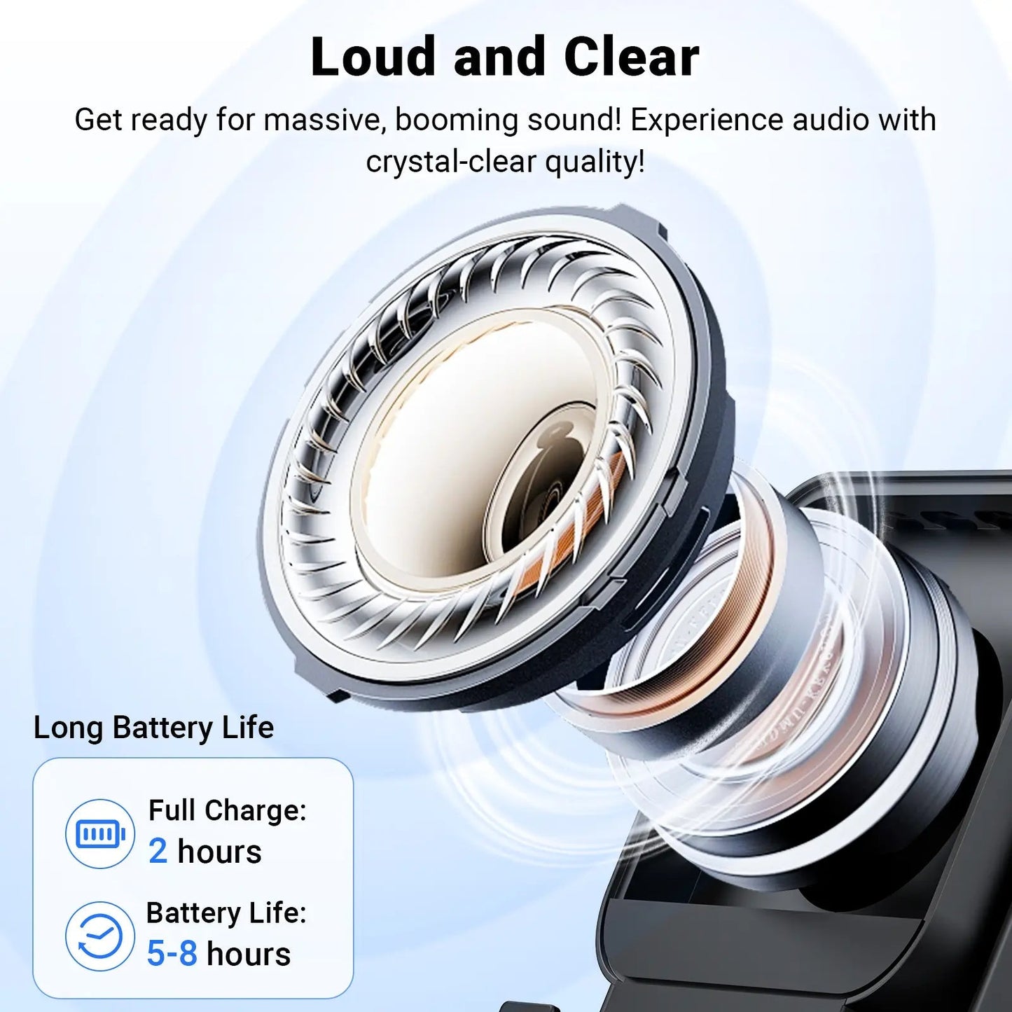🔊🔊🔊5-in-1 Wireless Speaker Phone Stand with Power Bank-8POP