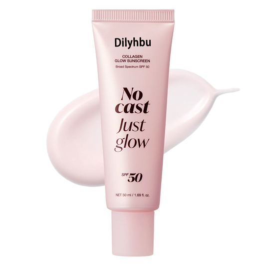 🌟[NEW]Dilyhbu  No Cast Just Glow Collagen Sunscreen | SPF 50 Broad Spectrum Face Sunscr-8AOE1n
