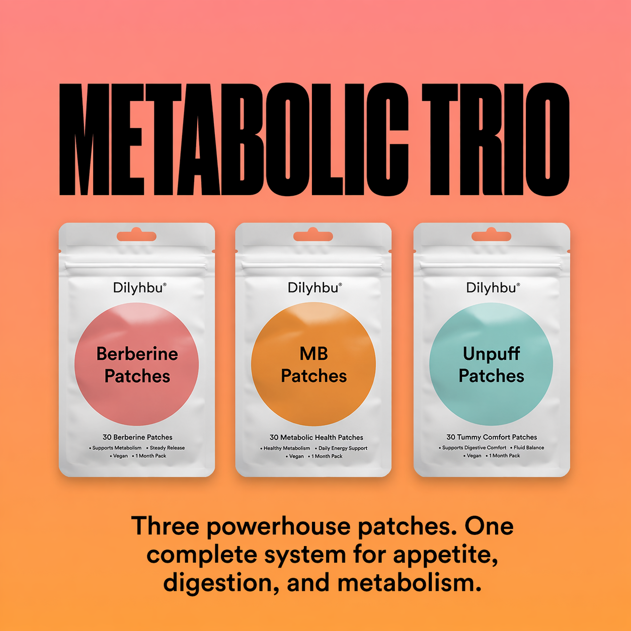 ⚡3-in-1 Metabolic Patch Kit – Fat Burn, Energy Boost & Bloat Relief--8AOE1