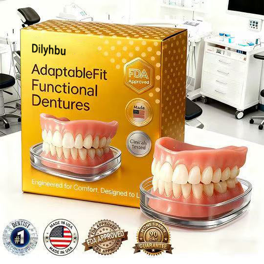 🔥Up to 70% off today only!🔥Dilyhbu Medical Full Denture with Strong Suctiond🦷Obtain American Dental Association (ADA) Certification-8POP