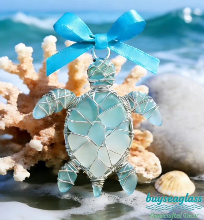 🔥Hand-Wrapped Sea Glass Collection💎Timeless Coastal Art-8POP