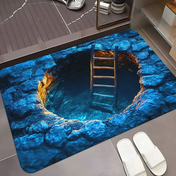🌀 3D Abyss Illusion Doormat – Eye-Catching Optical Floor Mat 👀-8POP