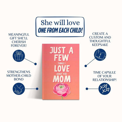 💕Just a Few Things I Love About You Mom Fill-In The Blank Book Gift for Mom Journa-8AOE1