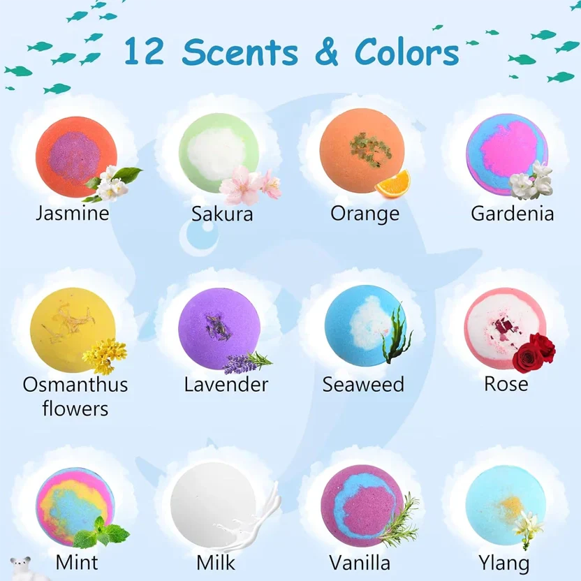 Bath Bombs for Kids with SurpriseSPRINGInside(randomly shaped)