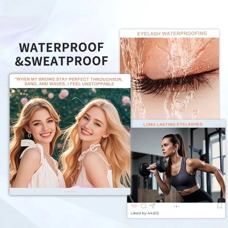 24H Waterproof Volumizing Mascara – Long-Lasting Thick & Defined Lashes, Smudge-Proof & Sweat-Proof Lash Lift Effect-8POP