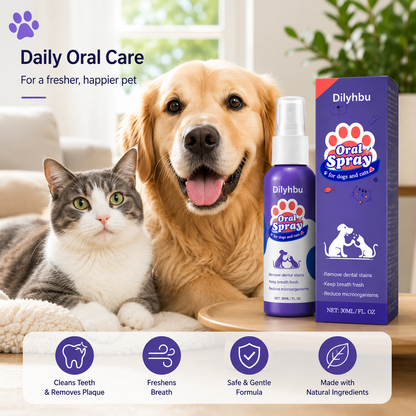 🐾 Dilyhbu Pet Oral Spray – Fresh Breath & Daily Dental Care for Dogs & Cats-8POP
