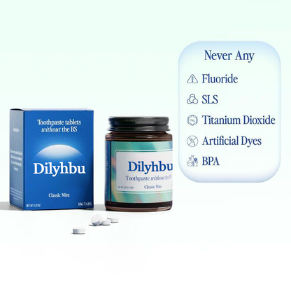 🪥 Dilyhbu Toothpaste Tablets — No Mess, No Plastic, Travel-Ready Clean Smile--8AOE1