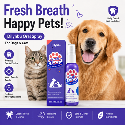 🐾 Dilyhbu Pet Oral Spray – Fresh Breath & Daily Dental Care for Dogs & Cats-8POP