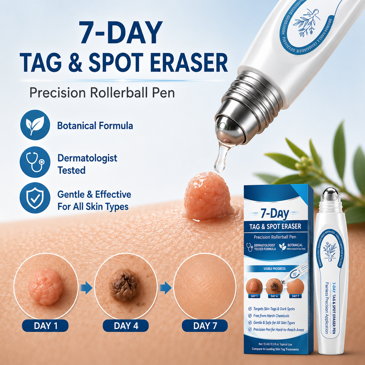 🔥7-Day Skin Tag & Spot Care Eraser✨Painless &Scar-Free💙Treatment for Dark Spots & Skin Imperfections-8JX3