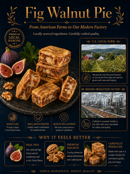 🌟 Limited Stock 🌟 Black Sesame Cranberry Fig Walnut Pie, Natural Plant‑Based Snack Bar-Ray