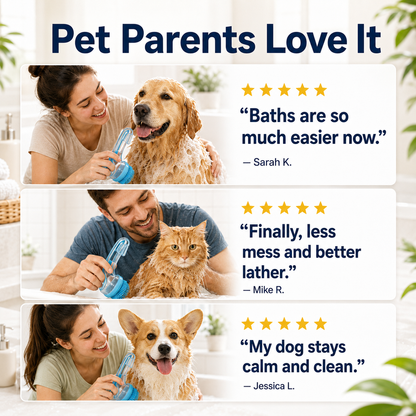 💥Limited Time 50% OFF💥2-in-1 Dog Bath Brush with Shampoo Dispenser – Soft Silicone Pet Grooming Brush for Dogs & Cats🐕😻-8HJ9