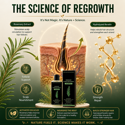 🔥50% OFF| Rosemary Hydrolyzed Keratin Shampoo🌿Deep Nourishing Repair Shampoo, Moisturizing Treatment for Dry, Frizzy & Damaged Hair💇‍♀️-8HJ9