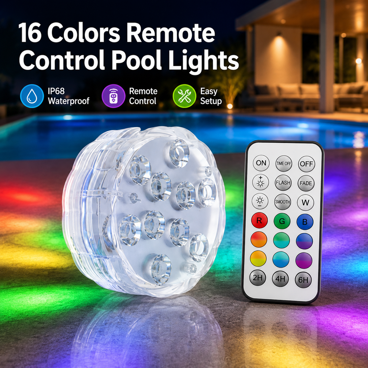 Submersible LED Pool Lights-8CR5