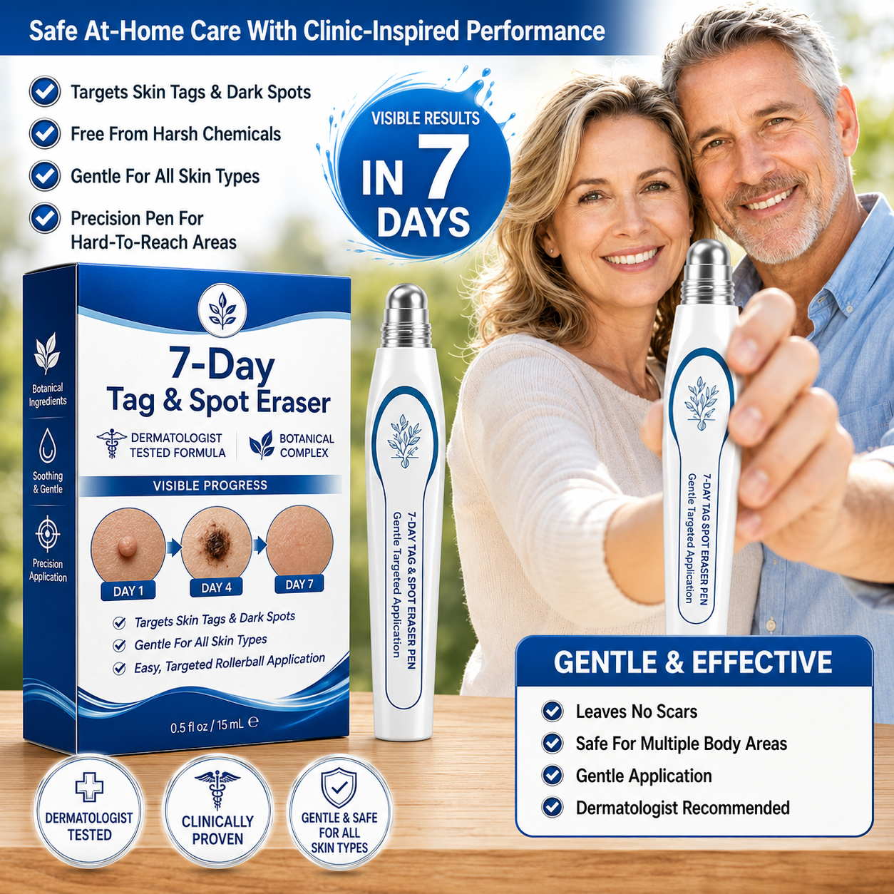 🔥7-Day Skin Tag & Spot Care Eraser✨Painless &Scar-Free💙Treatment for Dark Spots & Skin Imperfections-8JX3