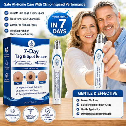🔥7-Day Skin Tag & Spot Care Eraser✨Painless &Scar-Free💙Treatment for Dark Spots & Skin Imperfections-8JX3