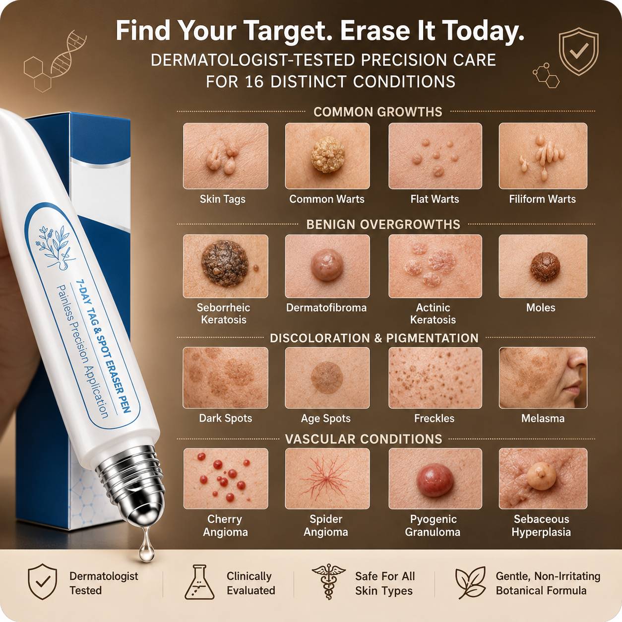 🔥7-Day Skin Tag & Spot Care Eraser✨Painless &Scar-Free💙Treatment for Dark Spots & Skin Imperfections-8JX3