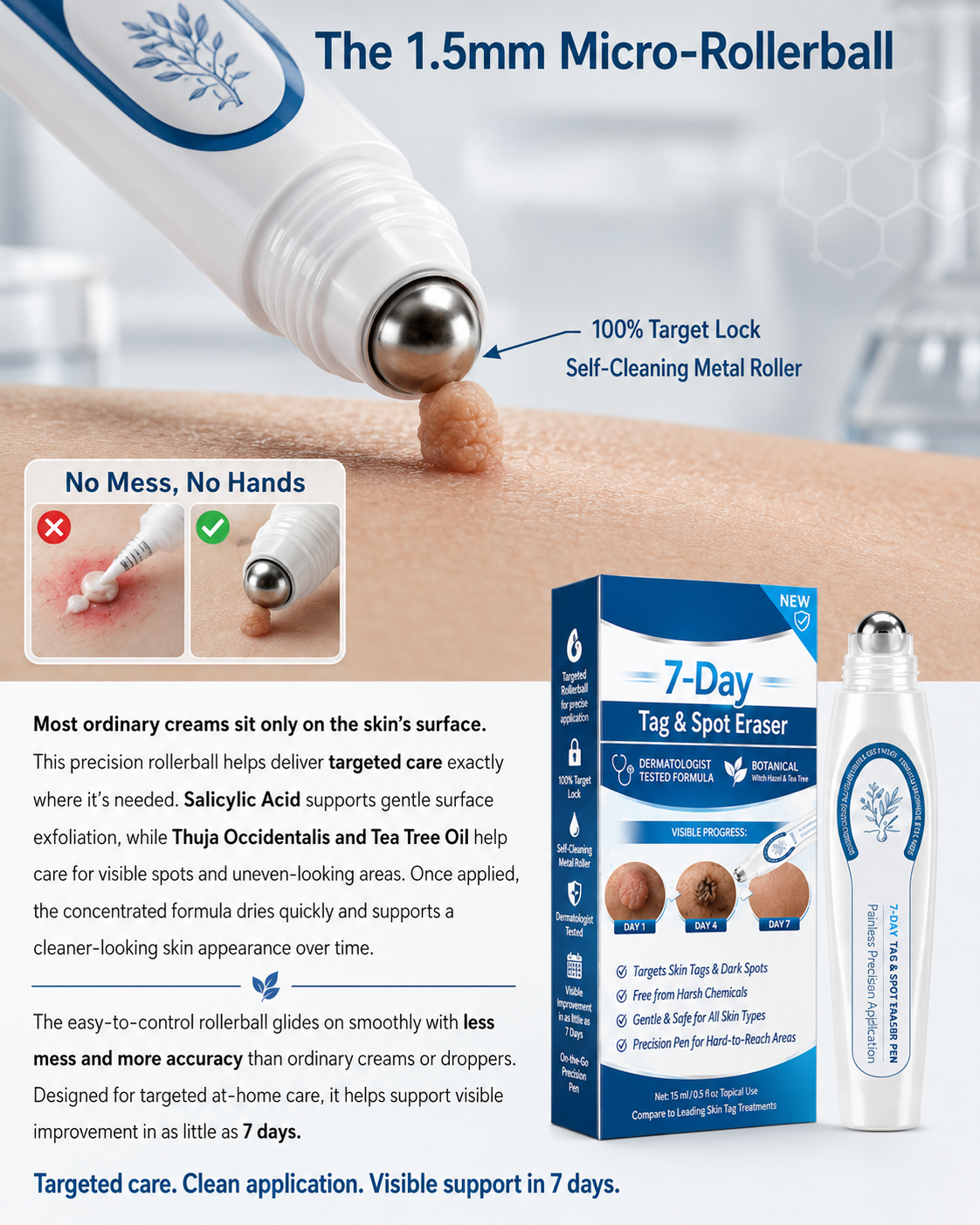 🔥7-Day Skin Tag & Spot Care Eraser✨Painless &Scar-Free💙Treatment for Dark Spots & Skin Imperfections-8JX3