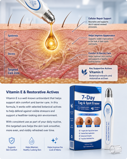🔥7-Day Skin Tag & Spot Care Eraser✨Painless &Scar-Free💙Treatment for Dark Spots & Skin Imperfections-8JX3