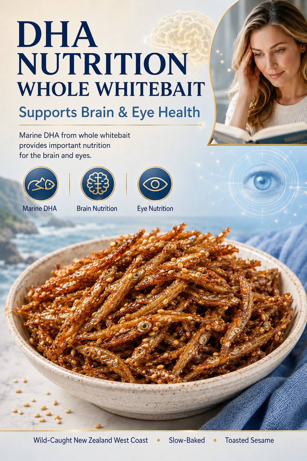 🔥 Limited Seasonal Catch | Spicy-Sweet Whole Whitebait Snacks – Wild-Caught New Zealand Fish, Slow-Baked, Crispy & Protein-Rich-8CR5