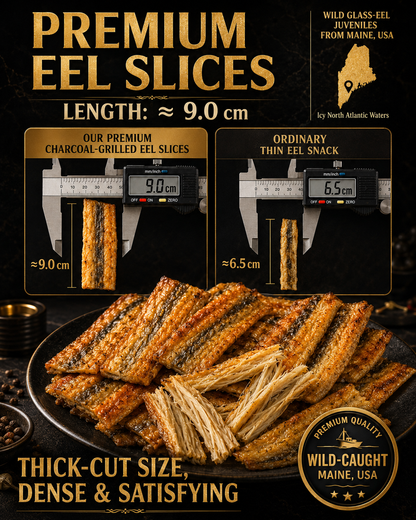 🏆Premium Wild-Caught Charcoal-Grilled Eel Slices🏅|Thick-Cut High-Protein Seafood Snack🐟-8HJ9
