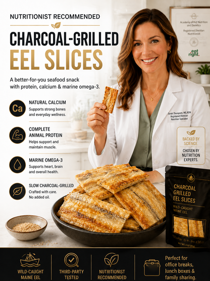 🏆Premium Wild-Caught Charcoal-Grilled Eel Slices🏅|Thick-Cut High-Protein Seafood Snack🐟-8HJ9
