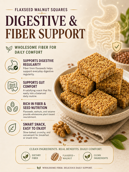 🏆 #1 Nut & Seed Snack 🔥 Flaxseed Walnut Sesame Squares – Crunchy, Nutty & Satisfying-8CR5