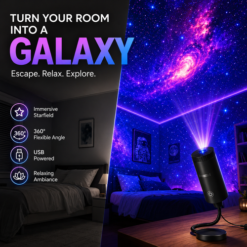 🌌✨ Plug & Play HD Star Projector 🥇 – Transform Any Room into a Magical Galaxy in Seconds-8CR5