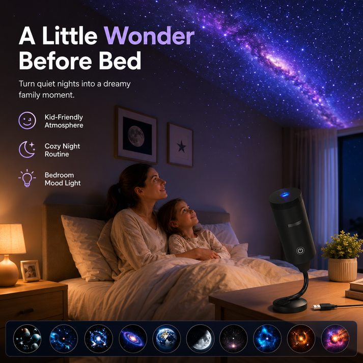 🌌✨ Plug & Play HD Star Projector 🥇 – Transform Any Room into a Magical Galaxy in Seconds-8CR5