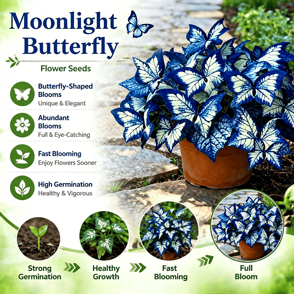🦋 Moonlight Butterfly Flower Seeds – Stunning Rare Blooms That Transform Any Garden-8POP
