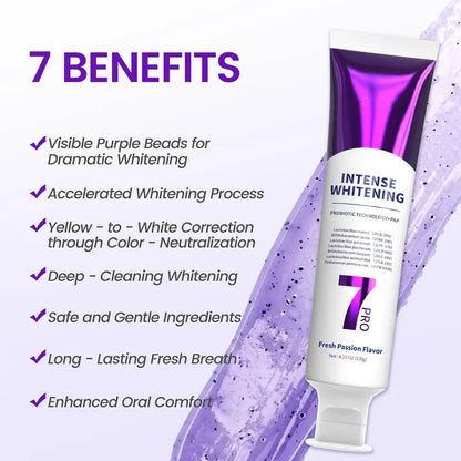🦷🦷🦷New 7-Pro Intensive Toothpaste | Upgraded Purple Formula with 7 Probiotics | Deep Enamel Repair & Long-Lasting Freshness-8POP