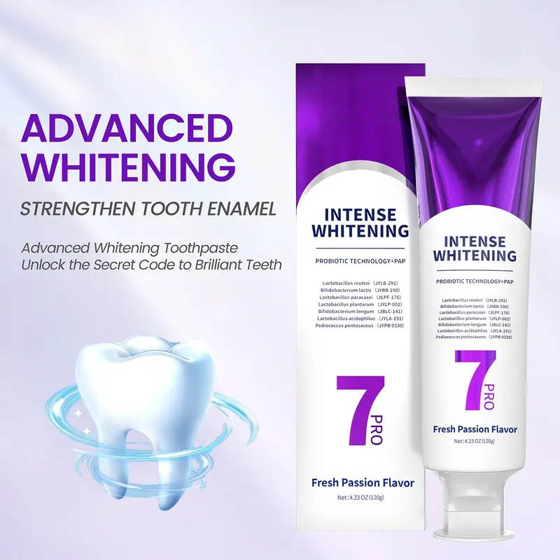 🦷🦷🦷New 7-Pro Intensive Toothpaste | Upgraded Purple Formula with 7 Probiotics | Deep Enamel Repair & Long-Lasting Freshness-8POP