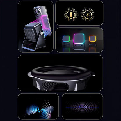 🔊🔊🔊5-in-1 Wireless Speaker Phone Stand with Power Bank-8POP