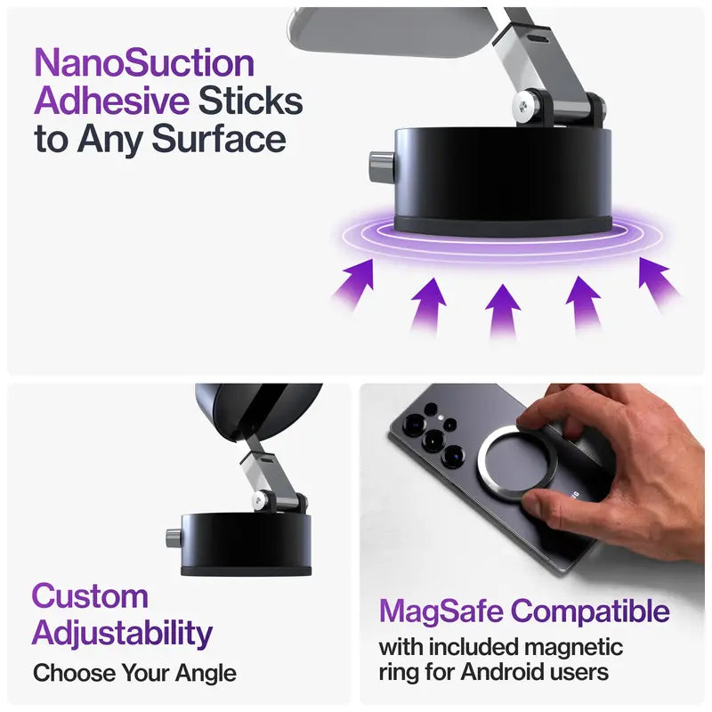 🔥Dilyhbu Strong Suction Mount | 66lb Hold | Never Falls Off🔥-8POP