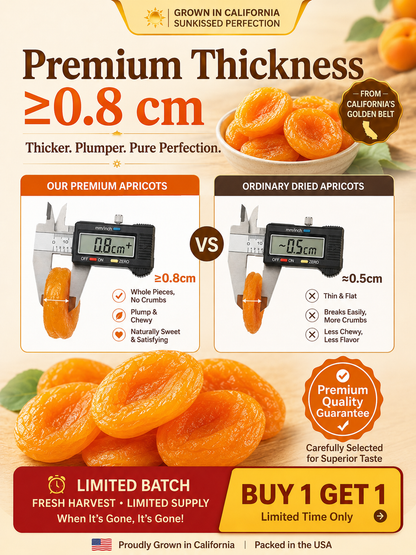 ☀️California Orchard-Dried Apricots – 🍑Soft, Juicy & Naturally Sweet-Sam