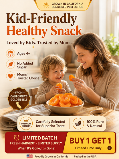 ☀️California Orchard-Dried Apricots – 🍑Soft, Juicy & Naturally Sweet-Sam