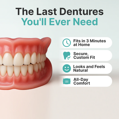 🔥Up to 70% off today only!🔥Dilyhbu Medical Full Denture with Strong Suctiond🦷Obtain American Dental Association (ADA) Certification-8POP