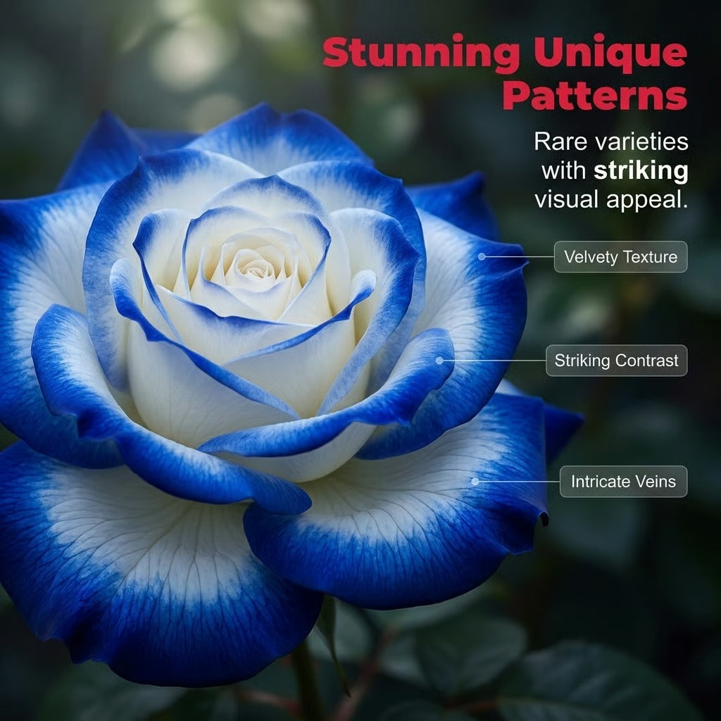 🌹 Dilyhbu Multi-Headed Spotted Rose Seeds – Rare Colorful Blooms for Stunning Gardens-8POP