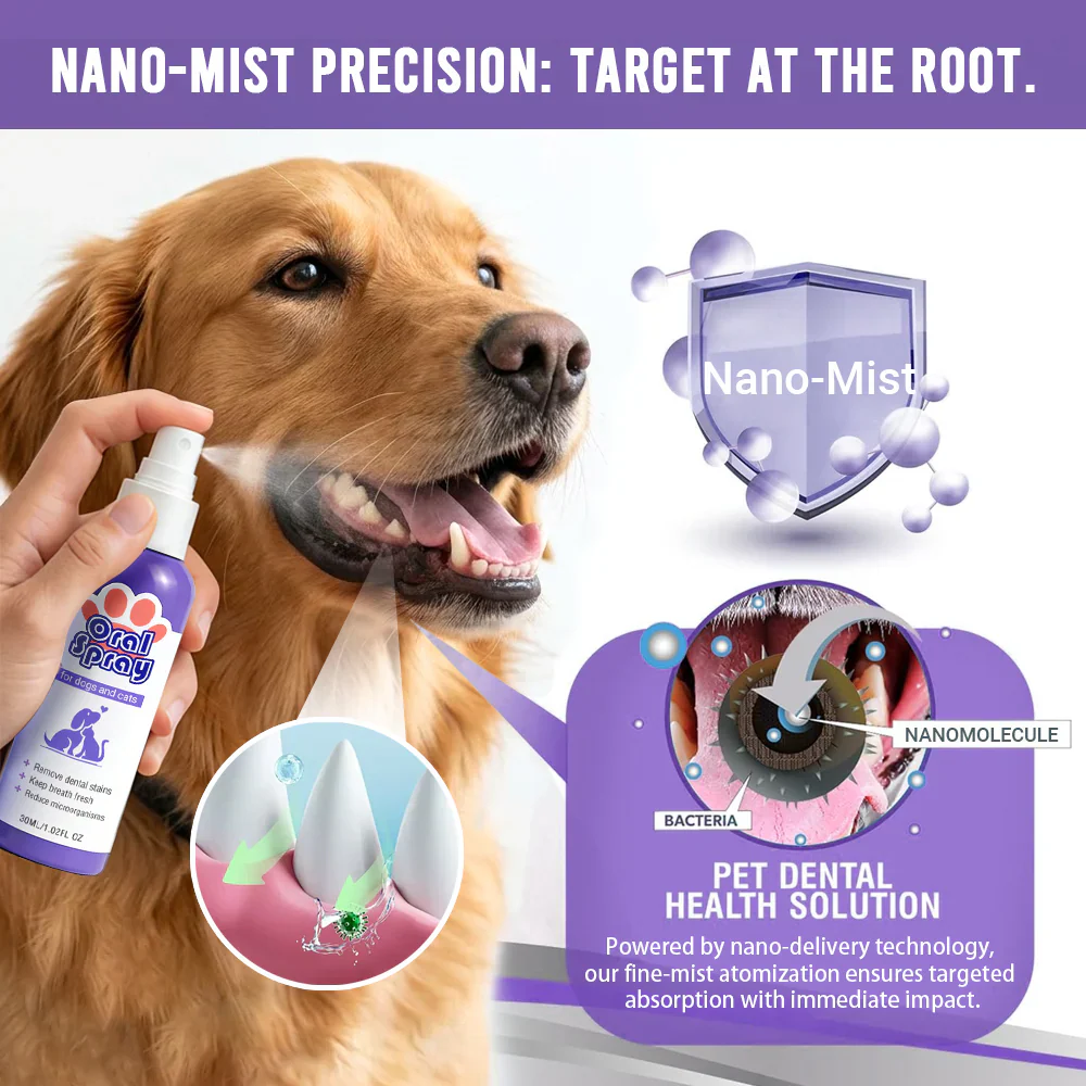 🐾 Dilyhbu Pet Oral Spray – Fresh Breath & Daily Dental Care for Dogs & Cats-8POP
