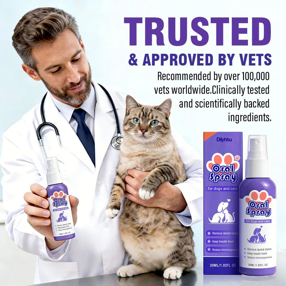 🐾 Dilyhbu Pet Oral Spray – Fresh Breath & Daily Dental Care for Dogs & Cats-8POP
