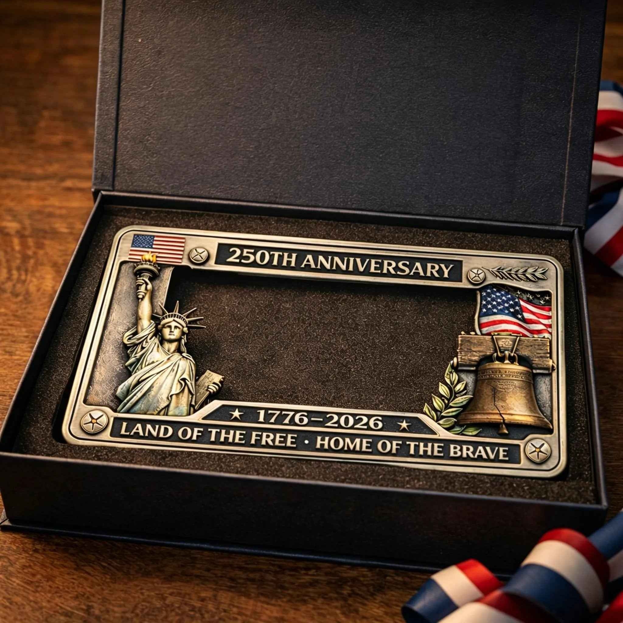 Liberty Bell Design | 12 × 6 in | Fits Standard U.S. License Plates