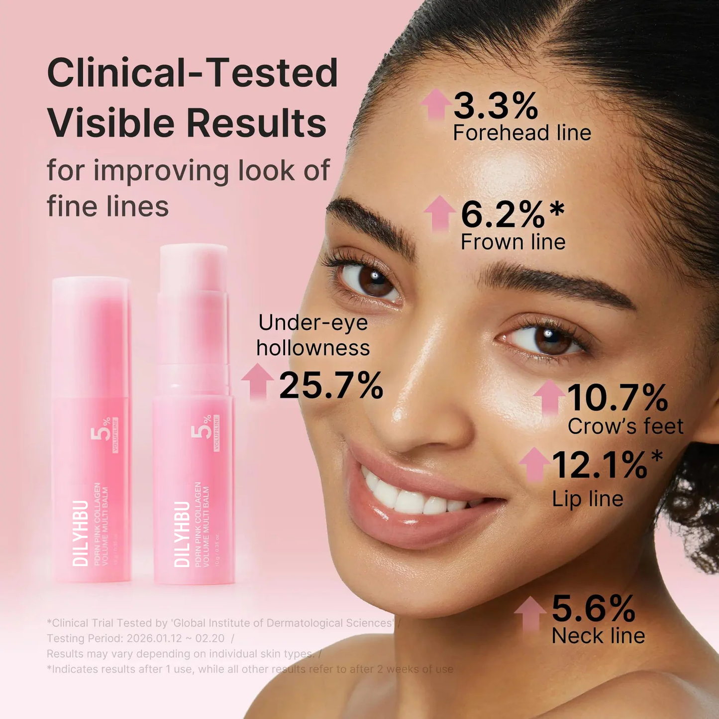 💖💞Dilyhbu Pink Collagen Volume Multi Balm-8POP